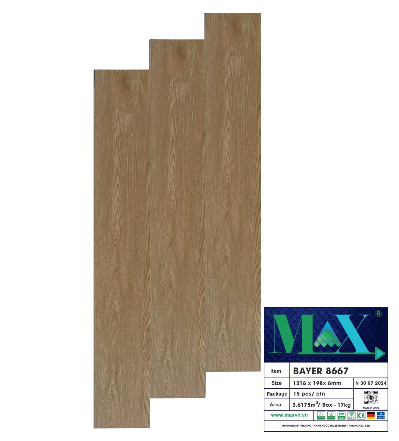 Sàn gỗ công nghiệp Bayer 8mm213
